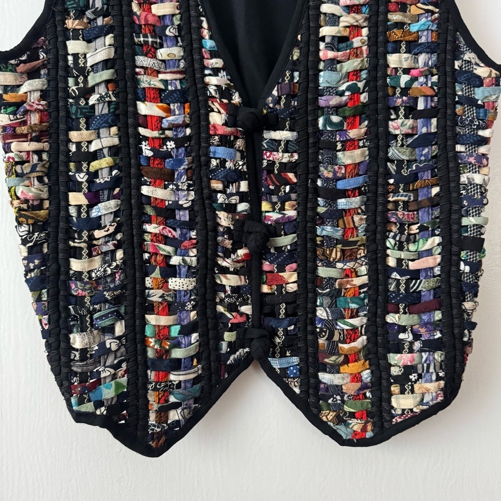 Soulmates Vintage Boho Patchwork Vest Size M - Picture 4 of 16